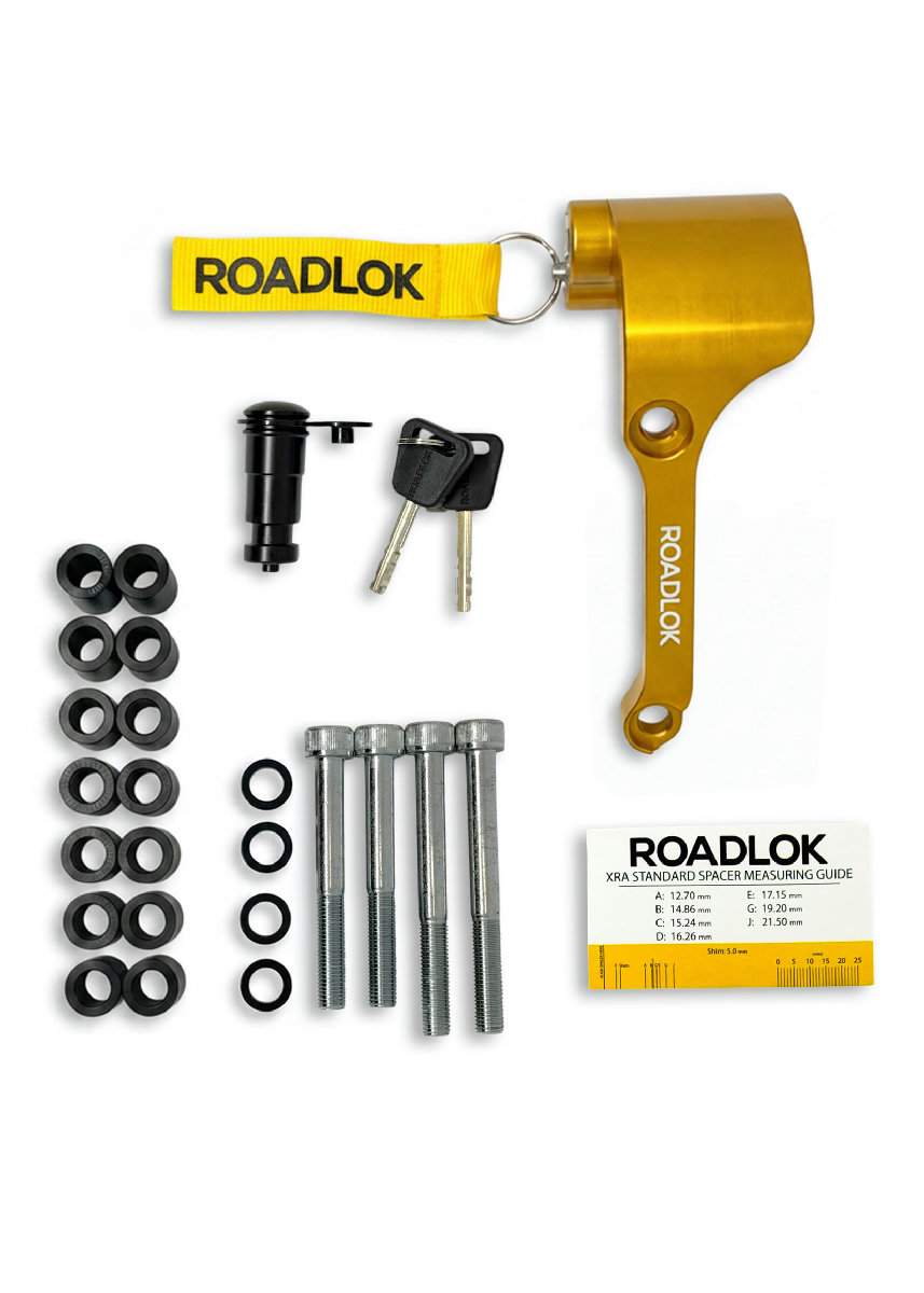RoadLok XRA Eurosport 100 mm, rechts — goud